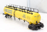 MTH Premier 20-96023 CSX 20K Gallon 4-Compartment Tank Car O SCALE (broken handrail) Used
