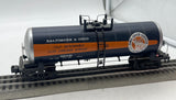 MTH Premier 20-96085 Baltimore & Ohio Tank Car O SCALE Like New