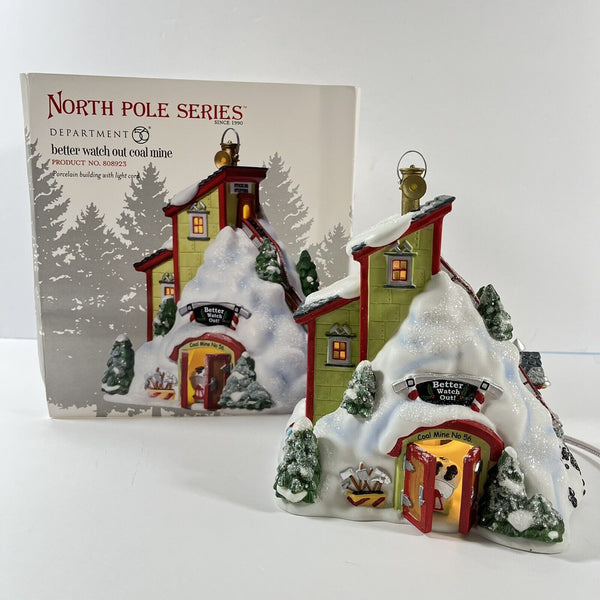 Department 56 808923 Better Watch Out Coal Mine North Pole Series