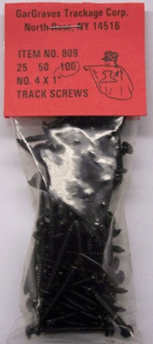 GarGraves 809-100 Track Screws No 4 x 1" Package of 100 Limited NEW