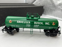 K-Line k6341-5604 Anheuser-Busch Corn Syrup Aluminum Tank Car --Beer Car O SCALE Like New