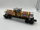 Lionel 6-9278 Life Savers chrome single dome tank car O scale Used Excellent as is