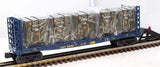 MTH Railking 30-76602 CSX RailKing Flat Car - w/Bulkheads & LCL Containers O SCALE Like New