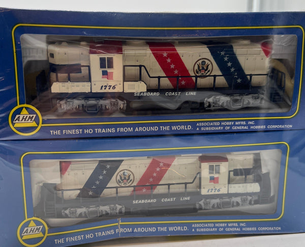 AHM GP-18 Seaboard Coast Line 5012 5012N&ND SPIRIT OF 76 BICENTENNIAL LOCOMOTIVE & DUMMY SET HO SCALE NEW
