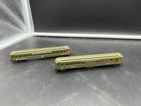 Set of 2 Model Power U.S. Armed Forces Passenger Cars N Scale Very Good