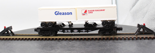 Lionel 6-52114 O gauge NYC TTOS flatcar with Gleason and SASIB trailer O SCALE Like New