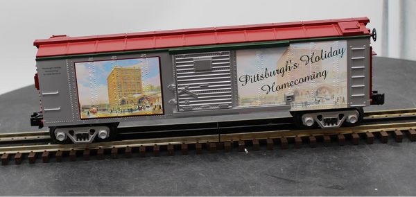 MTH 30-74226 Pittsburgh Christmas Box Car O Scale Like New