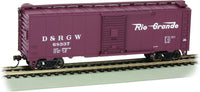 Bachmann 15010 Rio Grande DRGW 68337 - Steam Era 40' Box Car - HO SCALE NEW