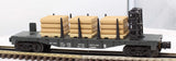 Lionel 6-16347 ONTARIO NORTHLAND Bulkhead Flat Wood Load O Scale (missing bulkhead and 1 stantion) Used
