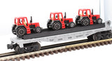 Lionel 6-16907 FLATCAR WITH 3 FARM TRACTORS O SCALE Used