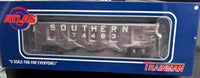 Atlas Trainman 2001833-2 SOUTHERN 70 Ton 3-Bay Open Hopper #74483 3 Rail Brown/White O Scale NEW