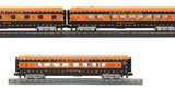 MTH 30-68283 Halloween Nightmare Express 60 Streamlined Sleeper/Diner set and 30-68284  Coach Car w/LED Lights (Set of 2) limited O Scale NEW