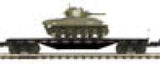 MTH 20-90545d Premier 20-90545 Chesapeake & Ohio 50-Ton 41' Wood Flat Car w/Sherman Tank Load O SCALE NEW