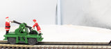 Lionel 6-18403 CHRISTMAS Operating Santa Hand Car Mainline Green O Scale Like New
