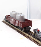 Lionel 6-6205 CANADIAN PACIFIC Long Gondola w/2 cannisters O Scale Like New