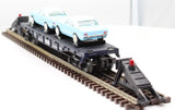MTH Railking 30-7617 Auto Transport w/Mustangs Flat Car #1964 O SCALE Like New