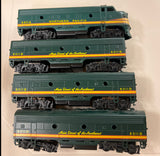 HO Scale Bargain Engine 77 Northern Pacific Set of 4 Diesel Engines NONPOWERED Used VG