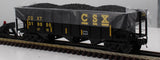 MTH Premier 20-90654C CSX 70-ton 3-Bay Hopper Car 310050 O SCALE Like New