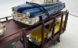 MTH 30-7628 MTH Auto Transportation Auto Carrier Flat Car RailKing 1957 O Scale Used as is