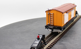 MTH Tinplate 10-3003 800 Series Box Car - Orange/Brown . O SCALE Like New Damaged Box