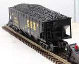 MTH 30-4233A CSX 4 Bay Hopper w/ Coal load O Scale Like New