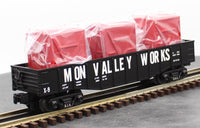 MTH 30-4159B RAILKING Mon Valley Works Gondola with (3) LCL Containers O SCALE Like New