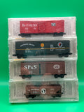 Micro-Trains 22102 Fallen Flags Burlington Northern BN Merger-- CB&Q, NP, SP&S, GN  4 car set N SCALE NEW