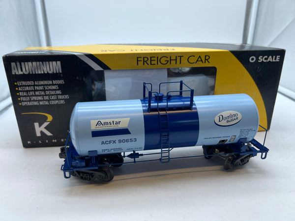 K-Line k6331-8013 DOMINO SUGAR EXTRUDED ALUMINUM TANK CAR #90653, O SCALE NEW