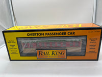 MTH Railking 30-4141A CHRISTMAS EXPRESS DASHER OVERTON PASSENGER COACH CAR O SCALE Like New