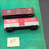 HO Scale Bargain Car Pack 107:  Set of 6 New York Central Freight car pack HO SCALE USED