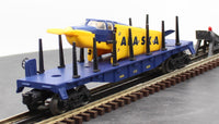 Lionel 6-36021 Alaska Railroad Flatcar with Alaska Airplane #6424 O SCALE Like New