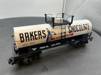 MTH Railking 30-7324 Baker's Chocolate Tank Car O Scale Like New