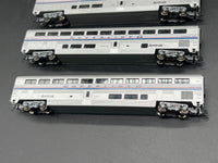 Kato 106-3505 Amtrak Superliner Phase IV Set B (2002) Coach #34033, Coach #34054, Sleeper #32069, Lounge #33014 N SCALE Like New