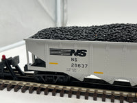 MTH Railking 30-75442 Norfolk Southern RailKing 4-Bay Hopper Car O SCALE Used Excellent