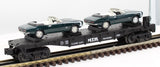 MTH Railking 30-7670 MTH Transport Flat Car w/'67 Camaros #1967 O SCALE Like New