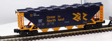 Lionel 6-6100 Ontario Northland 4 Bay Covered Hopper #6100 O SCALE Like New