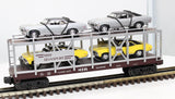 MTH Railking 30-7694 Auto Transportation Auto Carrier Flat Car w/ Chevy Nova O SCALE Like New