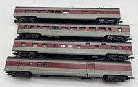 Con-Cor Set of 4 Erie Lackawanna Passener Cars N SCALE Used Excellent No Box