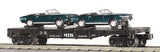 MTH Railking 30-7670 MTH Transport Flat Car w/'67 Camaros #1967 O SCALE Like New