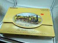 Bachmann 00641 the Dewitt Clinton train engine and 4 cars set HO SCALE Used Excellent as is smoky/ Damaged Box