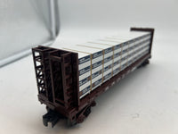 MTH Railking 30-76417 Norfolk Southern RailKing Flat Car - w/Bulkheads & Lumber Load Road #114571 O SCALE Used Excellent No Box