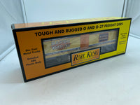MTH Railking 30-7854 Marsh Wheeling Cigars Reefer Car O SCALE NEW