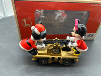Lionel 6-18433 Mickey and Minnie Christmas handcar O SCALE Like New