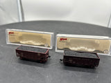 Atlas set of 2 Hoppers misc freight cars -- Western Maryland lehigh valley weathered N SCALE WEATHERED AS IS Used Excellent