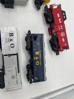 American Flyer Lionel Baltiimore Ohio B&O Freight Set 4-8153 Locomotives & 6 Cars 4-9709, 4-9301, 4-9401, 4-9102, 4-9201, 4-9000 S SCALE Like New