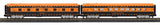 MTH 30-68283 Halloween Nightmare Express 60 Streamlined Sleeper/Diner set and 30-68284  Coach Car w/LED Lights (Set of 2) limited O Scale NEW