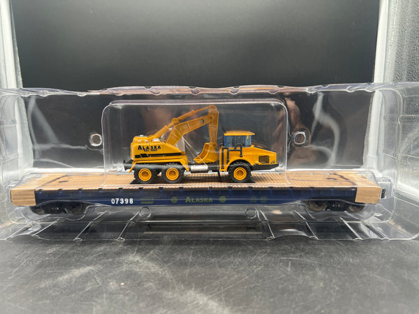 Menards 279-3459 Alaska Flatcar with Excavator O SCALE NEW