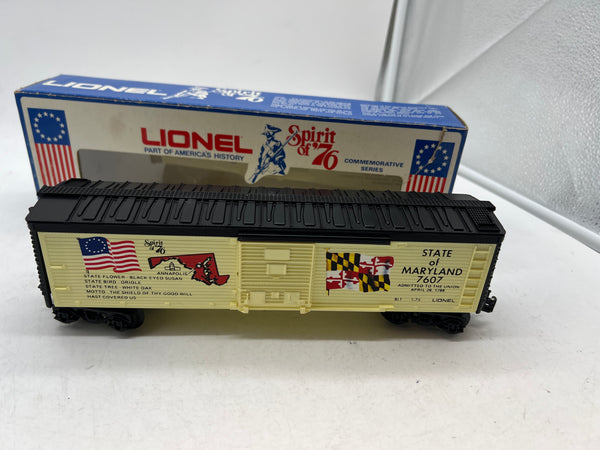 Lionel 6-7607 Spirit of 76 State of Maryland box car O scale Like New