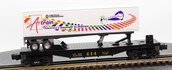 Lionel 6-19425 CSX Airtrain Flatcar With trailer O SCALE Used