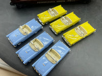 K-Line k694-1891 Pennsylvania Railroad PRR Classic Auto Loader w/Cars O SCALE Like New
